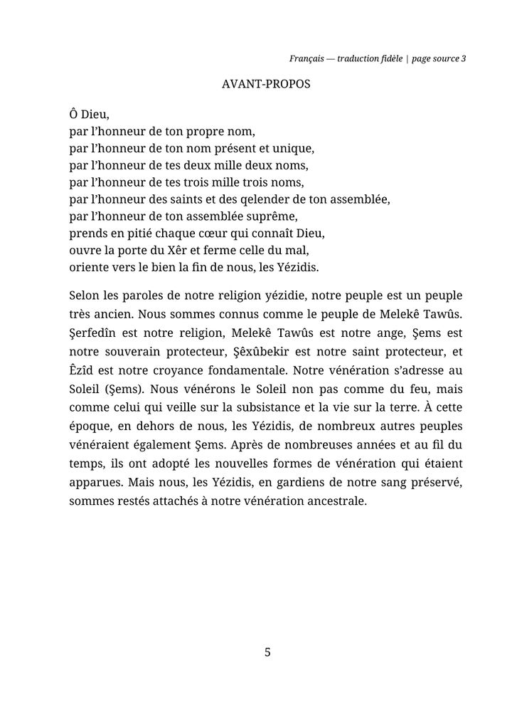 Page 5: foreword in French